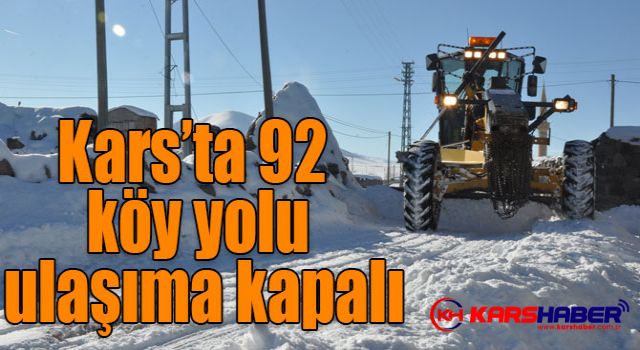 Kars’ta 92 Köy Yolu Ulaşıma Kapalı