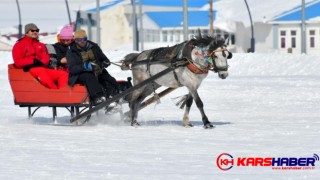 Cıbıltepe'de sezon uzayınca atlı kızakçıların yüzü güldü