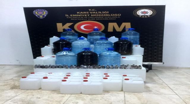 Kars'ta sahte içki ele geçirildi | Kars Haberleri