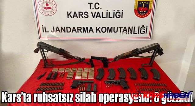 Kars’ta ruhsatsız silah operasyonu: 6 gözaltı!