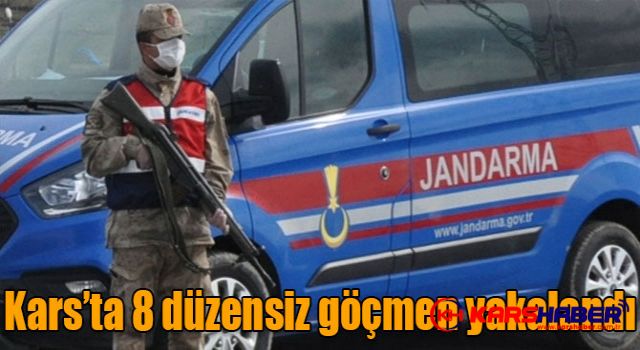 Kağızman'da 8 düzensiz göçmen yakalandı