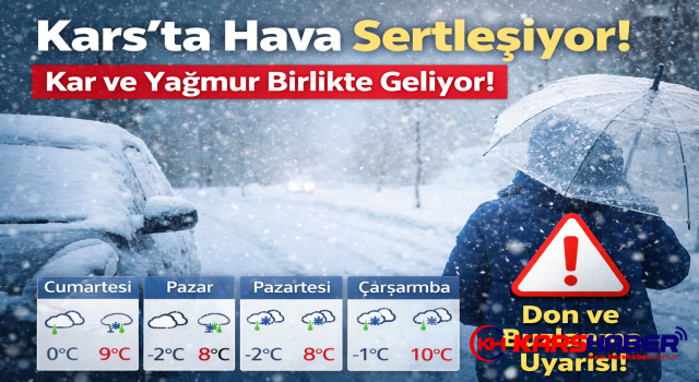 Kars Hava Durumu: Kar ve Yağmur Birlikte Geliyor