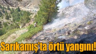 Sarıkamış’ta örtü yangını!