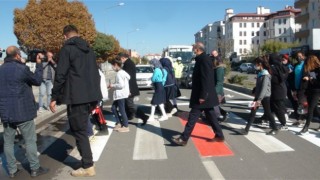 Kars’ta, Yaya Önceliği Denetimi Gerçekleştirildi