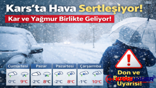 Kars Hava Durumu: Kar ve Yağmur Birlikte Geliyor
