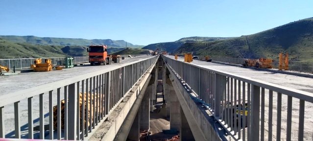 Kars'ta 513 metrelik viyadüğün yapımında sona gelindi